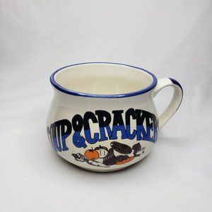 Vtg PMC Soup & Crackers Ceramic Mug